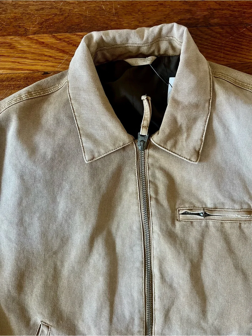 Zara Washed Bomber Jacket Size L